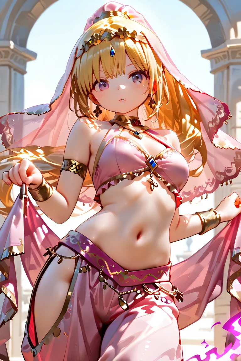 On the mikoshi、parade、Loincloth、placard、nose lantern、Colonel Thunder、Girl with pink hair、blue eyes