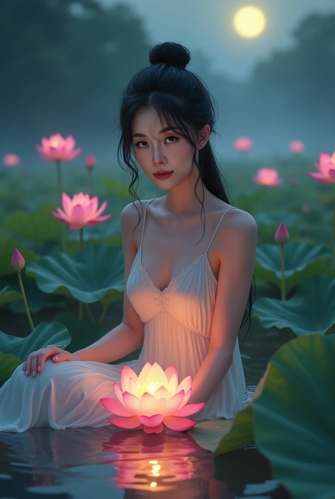 A great masterpiece , High Quality , The highest quality RAW photos , 8K , happy smiling , Laugh , The best beauties , Elegant beauty , Cute face ,beautifull face , Clear skin without blemishes , 21 years old , A girl with , Solo , One woman , Make the whole body visible , Make your long legs visible , white skinned , Glowing skin , Innocent beauty , abdominal muscles girl , black hair , black eyebrows , Ponytail hair , Best Quality , The best details , moon , night , 2am , Flower Garden , lots of flowers , rozen , tulip , lily , a garden , In a sexy pose , Very perverted , best shadows , studio lit, photons mapping , clean and white skinned , photorealestic , Complete nudity ,Explicit nudity, sexy naked , go commando , Bottoms should not be worn , Clean pussy ,Hairless pussy ,Pussy showing shamelessly , intriciate detail , extremely realistic. , big bust , Greedy breasts , Big nipples , Clear nipples , Pink areola , Sleek sensual body ,Shy eyes ,Very naughty posture , Perfect beautiful proportions , perfect body balance , perfect body balance , Eighth Proportion , slim body , Smooth body lines , Fantastic body , Voluminous body , Moist body , Clear face , Clear lips , Clear eyes , Double eyelid