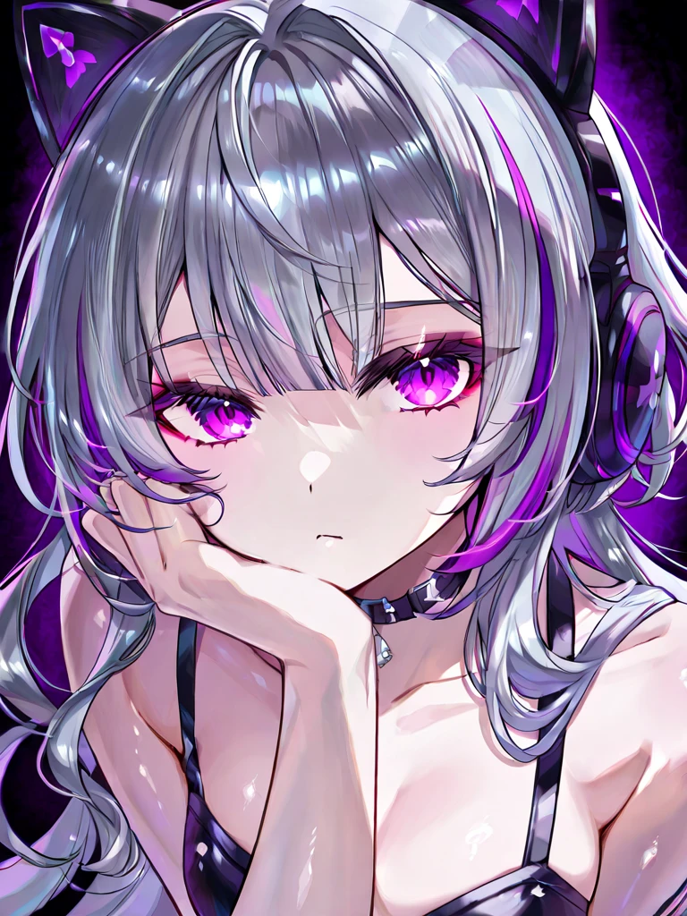 (Kirigiri Kyoko), portrait, (danganronpa), (masterpiece, best quality, ultra detailed), (looking at viewer), (pov, ), bikini, (cinematic lighting),