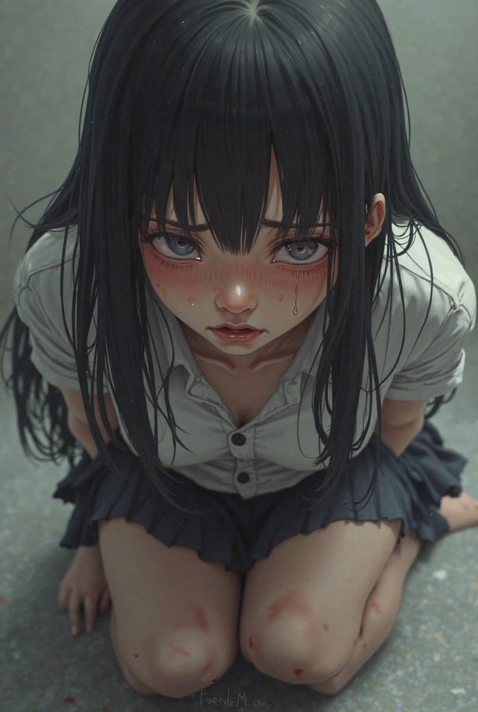 (full figure:1.1), (1 girl as yukino yukinoshita:1.5), highres, solo, big breasts, waist long black hair, (twintails:0.5), (pleated school miniskirt:1.5), (black knee high socks:1.5), (loose red ribbon:1.2), (cotton skirt:1.5), (unbuttoned white shirt:1.4), (ahegao:1.5), green eyes, (rolling eyes:1.5), (naked breasts:1.5), spread legs, (squatting:1.1), legs wide open, (drugged:1.5), (kneesocks:1.4)
