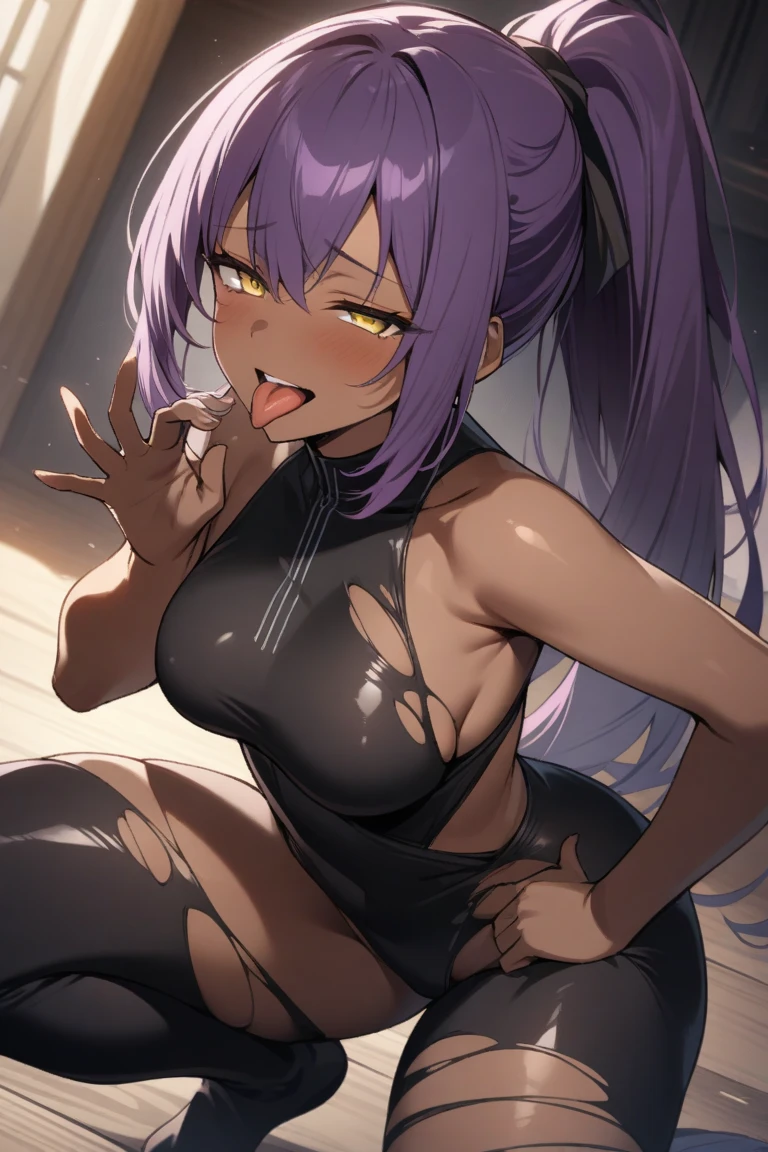A women, wearing sexy tanktop,large breast,detailing art, gangbang sex,show ass, another hand grabbing head, penis on mouth,anal sex, triple penetration,Cum all over her body,cum on breast,cum on armpit,shinny skins, pantyhose sexy, deepthroat,saliva, purple hair,hotel background