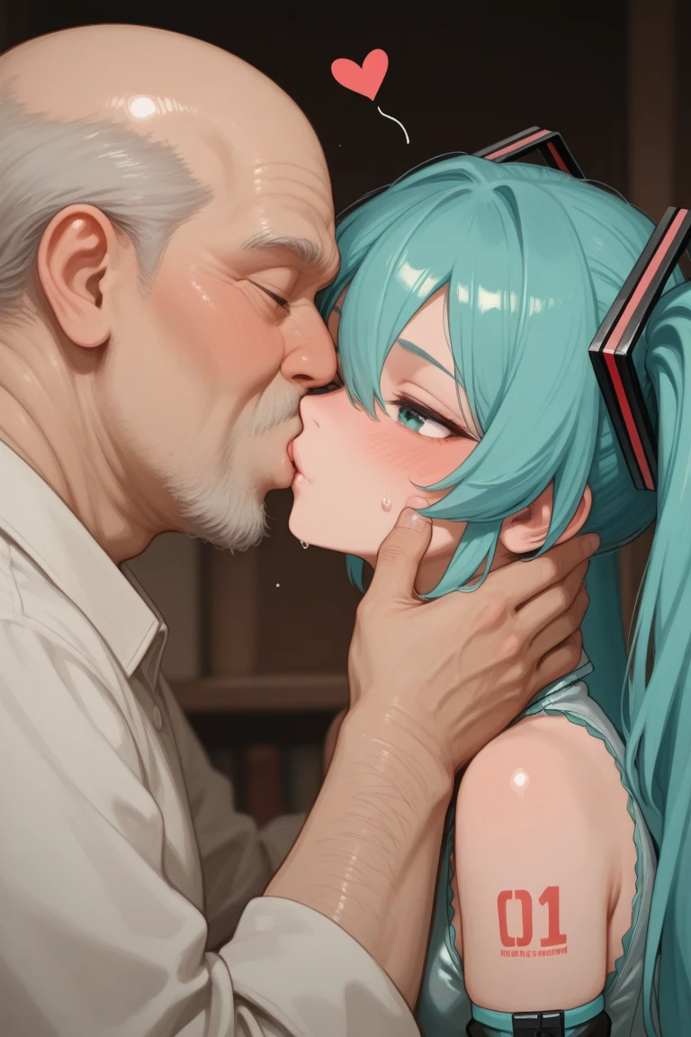 {Perfect Anatomy},((beautiful face:1.5)),((Pregnant: 0.8)),(((1girl and 1old man:hug each other:1.8))),((kiss:1.5)),absurd solution,(parted lips),((I feel weak when)), (((close my eyes:1.4))),((Pregnant: 0.8)),(8k, RAW photo, best quality, masterpiece:1.2),Natural, ultra high res, Super Detail, Ultra Detailed, Detailed Skin, Sharp Focus, bokeh, glossy texture, depth of field, shiny hair, shiny skin BREAK girl, children, (18 yo:1.6), young, young girl, baby face,((,short stature)) ,((kancolle)),(masutepiece, Best Quality:1.2),  yuubarisummer,  hair ribbon, bikini, bow,(ponytail, ,light melon color hair).