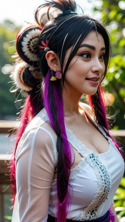 (absurdres, highres, ultra detailed), (1girl:1.3), twintails, purple hair, BREAK , glitch art, digital distortion, pixelated fragments, data corruption, colorful noise, visual chaos, contemporary aesthetics BREAK , enamel art, glass-like surface, vibrant colors, glossy finish, reflective textures, rich pigments, fluid forms BREAK , ethnic style, traditional clothing, vibrant patterns, handmade textiles, cultural motifs, beaded jewelry, artisanal accessories