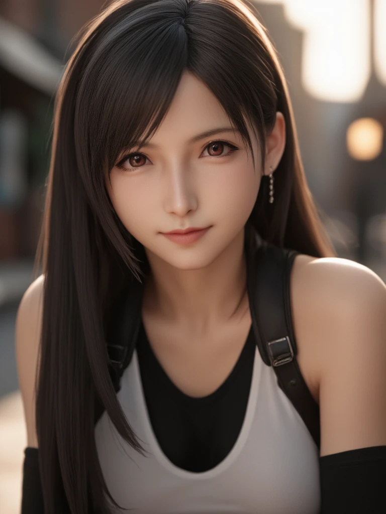 (final fantasy Tifa Lockhart, One girl, alone, big bouncing bust), complicated, elegant, Very detailed, Digital Painting, Art Station, Concept Art, Smooth, Sharp focus, figure, ArtJam、Greg Rutkowski、Alphonse Mucha、William Adolphe Bouguereau、Art by Stephanie Law , Magnificent royal background, large crown, Royal Jewels, robot, nature, Full Shot, Symmetric, Greg Rutkowski, Charlie Bowwater, Beep, Unreal 5, Surreal, Dynamic Lighting, Fantasy art, Complicated colors, Colorful magic circle, flash, lightning, light, Shining Castle, street fight