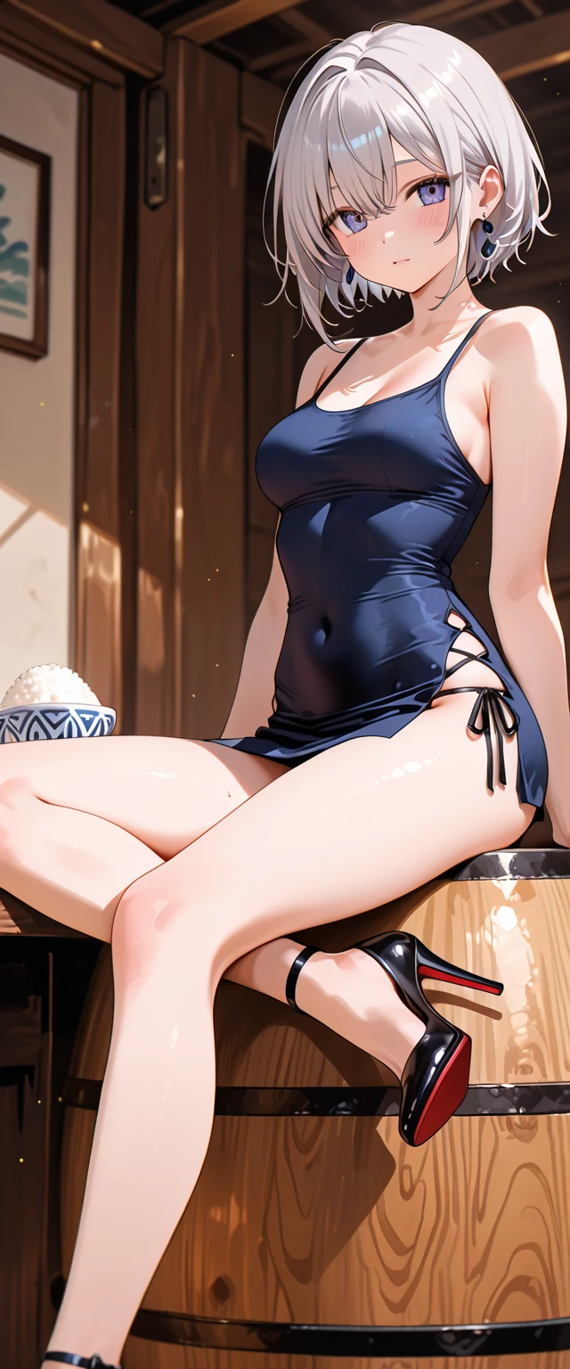 Masterpiece, best quality, 1 girl, smile, turn around, bare buttocks, bare belly , full body, beach, transparent bikini (kbxll:0.6), abs, muscles, vest line, fitness, transparent panties, hips facing forward, pouting buttocks, egg fertilization, pregnant women