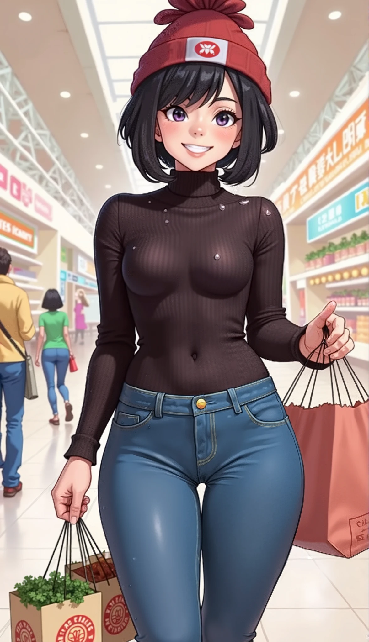 (16k, Best quality : 1.4, UHD, highest resolution, perfect quality : 1.3, sharp, detailed, medium shot : 1.9, from above)), (1girl : 1.8, fat futanari walking through busy clothing store : 1.4, futanari squirting cum : 1.7, orgasm face :1.3, perfect face, futanari wearing detailed elaborate layered ((party dress)) over complex sheer embroidered leggings and panties : 1.8, (wearing grey elaborate luxurious intricate detailed erotic formal outfit : 1.5, clean face, medium shot, erection under clothes : 1.3, smooth scrotum, penis dripping cum : 1.6, medium penis : 1.5, girly penis : 1.3), horny expression : 1.2, horrified expression : 1.1, intricate patterned lowrise black capris : 1.5, high waisted pantyhose, ecstatic expression : 1.3, blushing expression : 1.5, sheer mesh intricate grey pantyhose : 1.5, embarrassed expression : 1.3, fat chubby futanari, detailed body, perfect quality, smooth penis, SAGGING tits, RADIANT SKIN, perfect eyes, holding a handbag : 0.5, penis dripping cum : 1.6, penis leaking cum : 1.6, 1girl : 1.8)