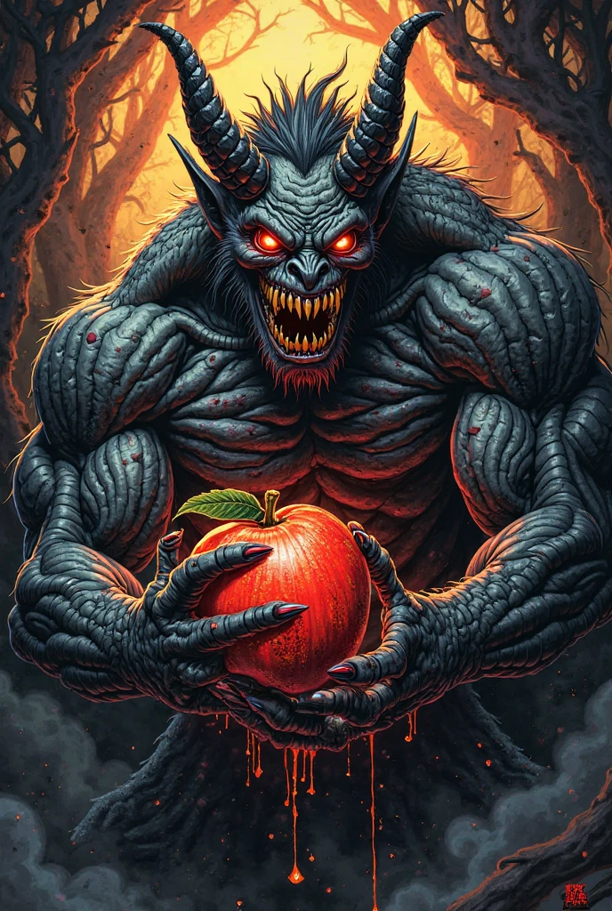 The demons，chies，ogre，cannibalism，red colored skin，Thin，Tearing