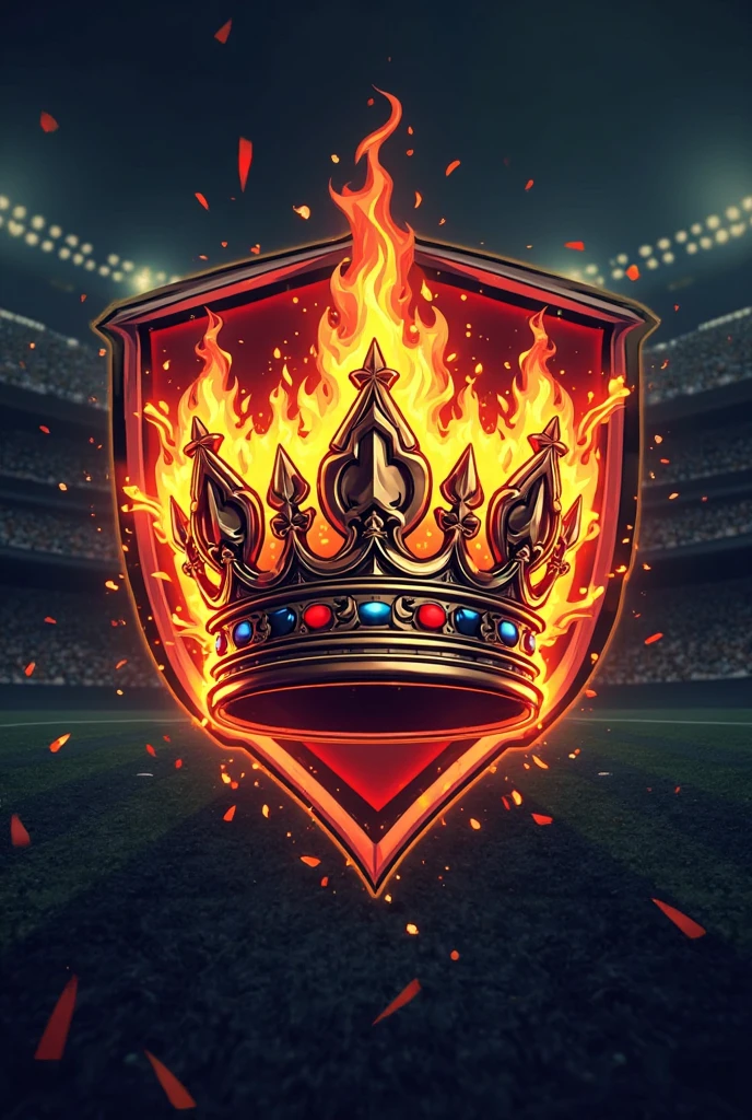 The king of balls holds a football，Background science fiction，With flame，Cover wallpaper