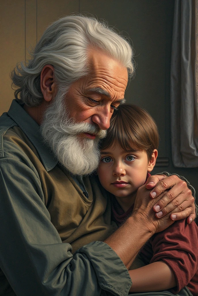 Old man with child