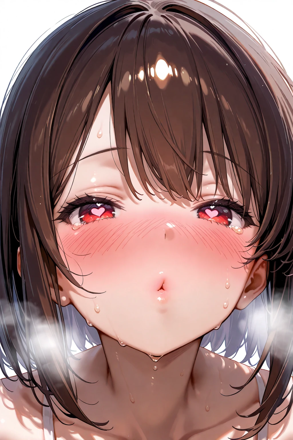 6 year old Japanese girl naked,shower,Close-up heart-eyes excited ahegao face'Eyes wearing silver-white mirrored lens sunglasses、I looked at the world reflected in the lenses of my sunglasses..(Side Pony,Colorful Hair),