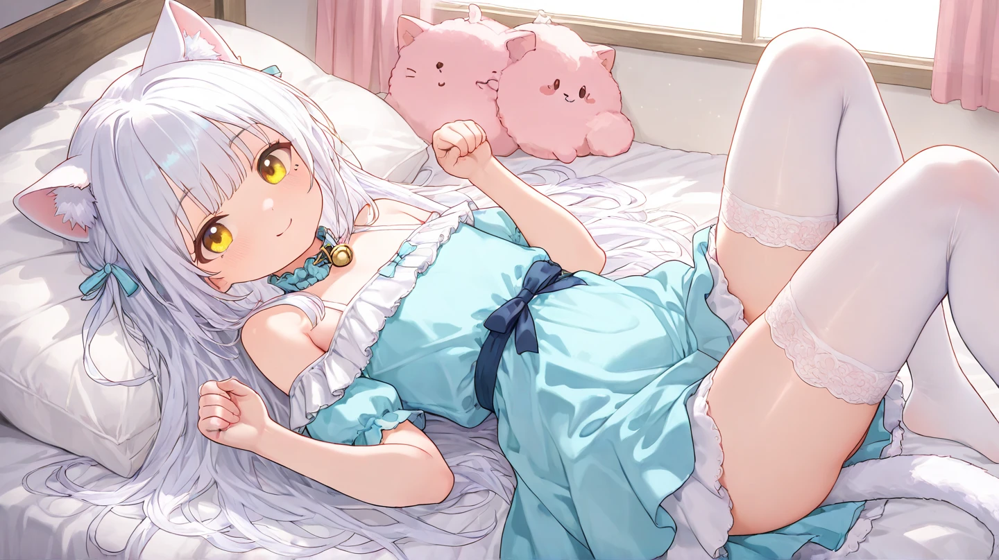 Located on the bed in the bedroom,,A little boy stands between the girl's legs,A little girl with pink hair lying on the bed(Pink double ponytail,Cat ears,Wearing a white transparent dress,Petite body,A girl with closed eyes,Sleep in bed,girl sleeping,Clothes were torn by men,gigantic cleavage breasts,Private areas exposed,female genital,A white viscous liquid flows from the female genitalia,Humiliated by boys,vaginal dilation,Dewy,white stockings,closing her eyes,Girl in a coma,Comatose girl,Raped by boys,Violated by boys,Fornication),The younger brother raped his sleeping sister