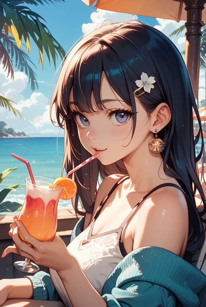 (Party by the pool:1.2)、(Fun atmosphere、Lively:1.2)、(3 people:1.4)、Beautiful Japanese Woman、(3 peopleの女性)、20-year-old、(whole body)、((Tropical Drinks、juice、Holding a soft serve ice cream))、(Detailed depiction of a beautiful face)、(Happy smile)、Small breasts、Slim figure、Medium Short Hair、semi-long、Hair Bun、Wet 水着、bikini、モノキニbikini、A pareo skirt with bold ethnic patterns and plenty of primary colors、Realistic Skin、Wet、whole body、No zoom、No close-ups、Cinematic Light、Tropical Colors、((Blank Background))、((White Background))、(Highest quality, masterpiece, High resolution)、(Anime Art 4k)、 
