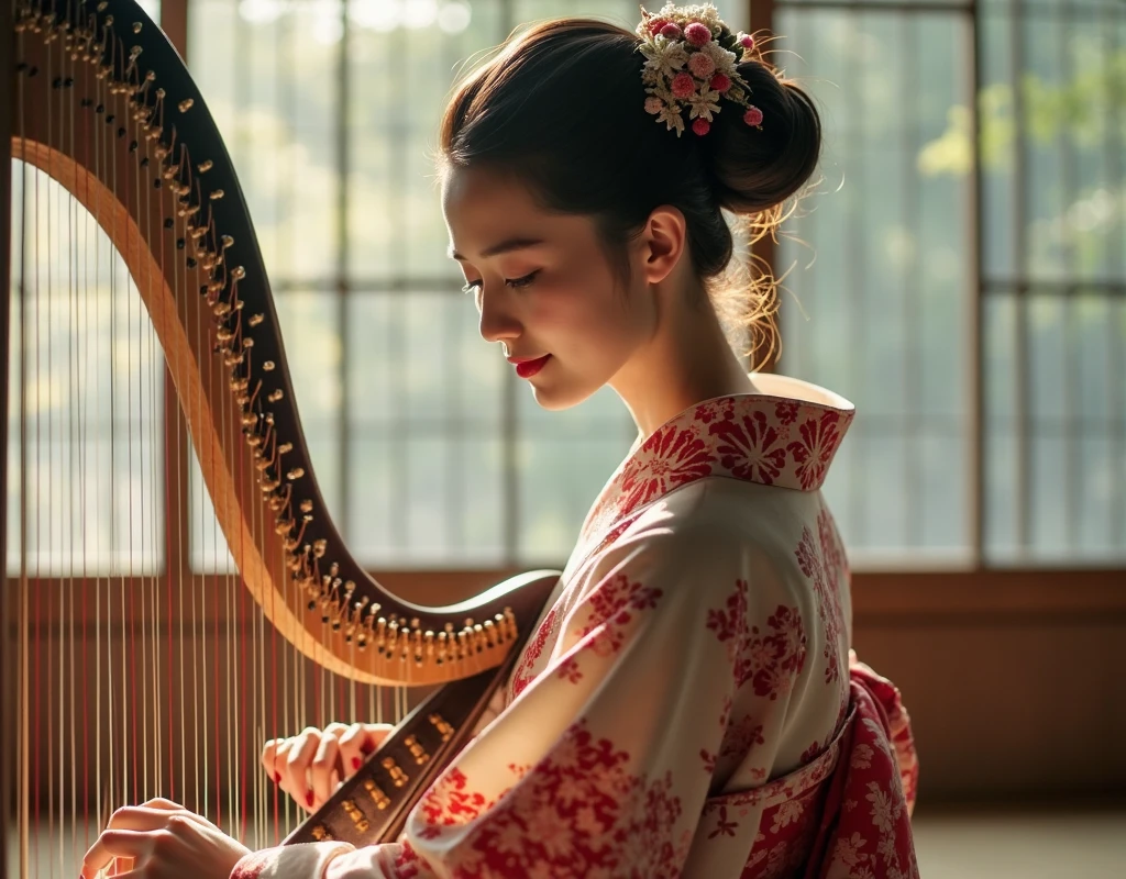 Gere fotos de chineses tocando flauta tradicional