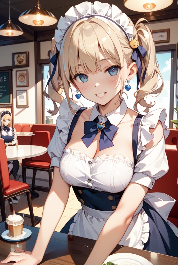 ((highest quality、High resolution))、Blonde、(Two beautiful maids show their pussies and invite you to sex)、Love juice
