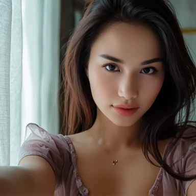a gorgeous busty woman, beautiful detailed eyes, beautiful detailed lips, extremely detailed face, long eyelashes, lingerie, nightie, beautiful detailed smile, beautiful detailed teeth, POV, lover, cinematic dramatic lighting, (best quality,4k,8k,highres,masterpiece:1.2),ultra-detailed,(realistic,photorealistic,photo-realistic:1.37),HDR,UHD,studio lighting,ultra-fine painting,sharp focus,physically-based rendering,extreme detail description,professional,vivid colors,bokeh,portrait,photorealistic,cinematic