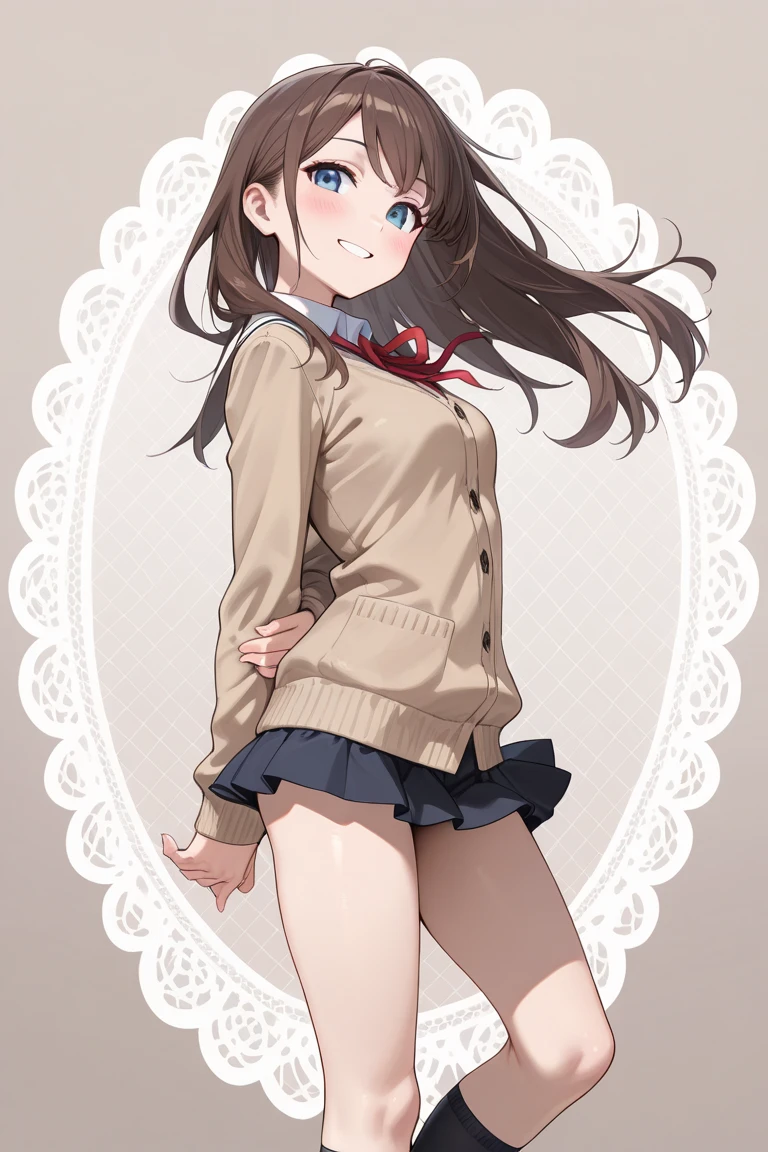 Handsome、Huge breasts、Big Tits、25 year old sister、Soft Breasts、My chest is about to burst、blush、Angry face、Underwear that is digging in