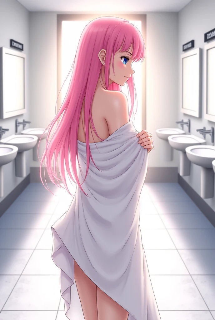 hitorigotou, Hitori Gotou, blue eyes, cube hair ornaments, Hair between the eyes, hair ornaments, Pink Hair, One side up, Long Hair,Nervously expression、Completely naked:1.3、All Nude、(((Backwards、look back)))、
break indoors, classroom, (Cowboy Shot:1.5),break (masterpiece:1.2), highest quality, High resolution, unity 8k wallpaper, (figure:0.8), (Beautiful fine details:1.6), Highly detailed face, Perfect lighting, Highly detailed CG, (Perfect hands, Perfect Anatomy),