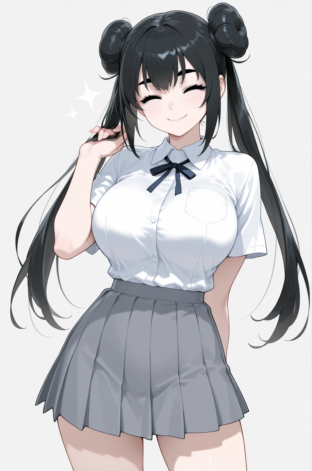 Big Tits,mini skirt,smile,Long Black Hair,student