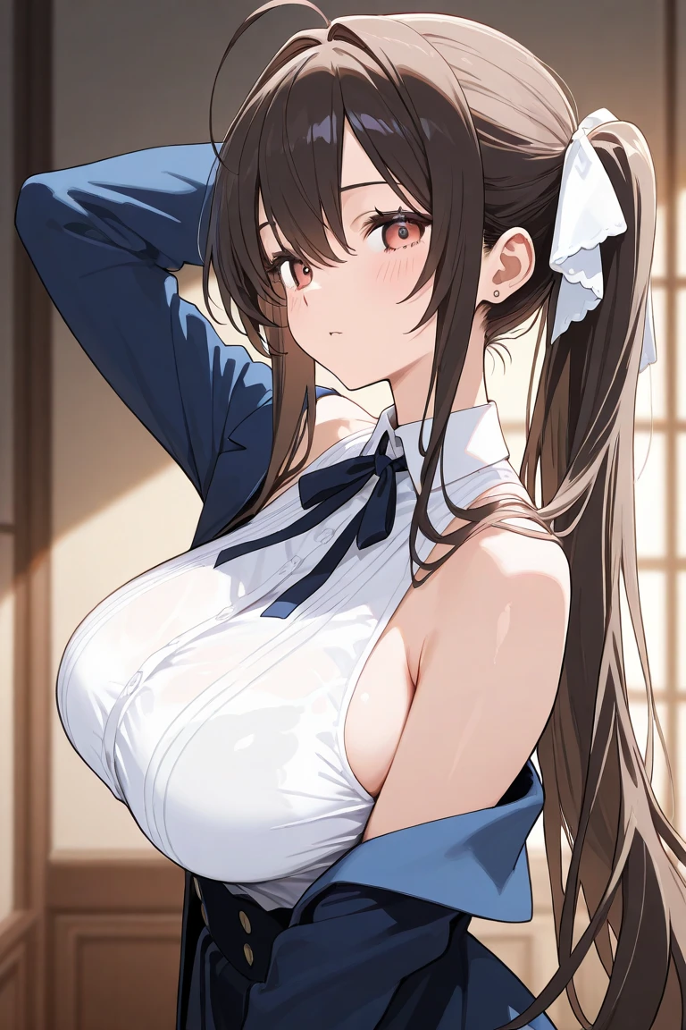 Masterpiece, best quality, beautiful girl, Taisho Roman, big breasts, cleavage, sexy,