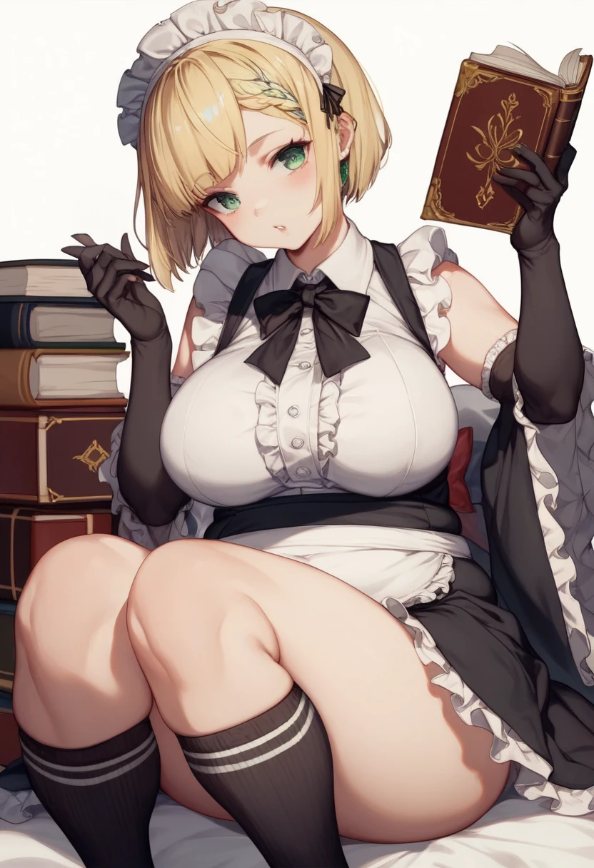 on the desk,1girl,solo,oversized object,minigirl,indoors,large breasts,dress,frills,(full body:1.5),standing,looking at viewer, <lora:otd-v10:1:LC-OTD6>