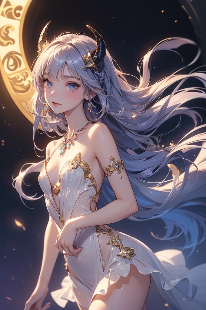 Imagine an anime girl with ethereal beauty, como si hubiera sido esculpida por los mismos artistas que pintaron las estrellas en el cielo nocturno. Su cabello fluye como una cascada de hilos dorados, capturando la luz del sol en cada hebra. Sus ojos son dos esmeraldas brillantes, llenos de vida y misterio, reflecting a spirit that is both ancient and eternally young. La piel de la chica tiene el suave resplandor del alba, and her smile is so radiant that it could illuminate even the darkest corners of the heart.”