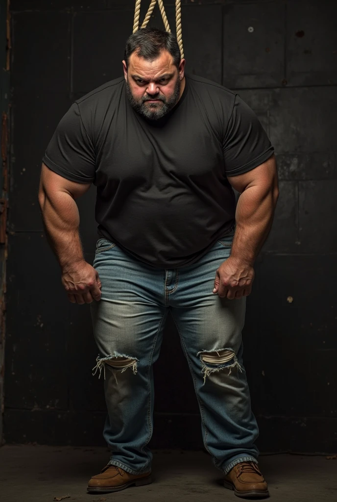 Muscular, burly cop in his underwear