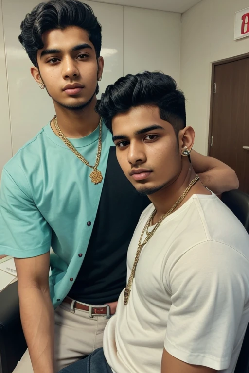Aryan name boy taking picture with rohit sharama