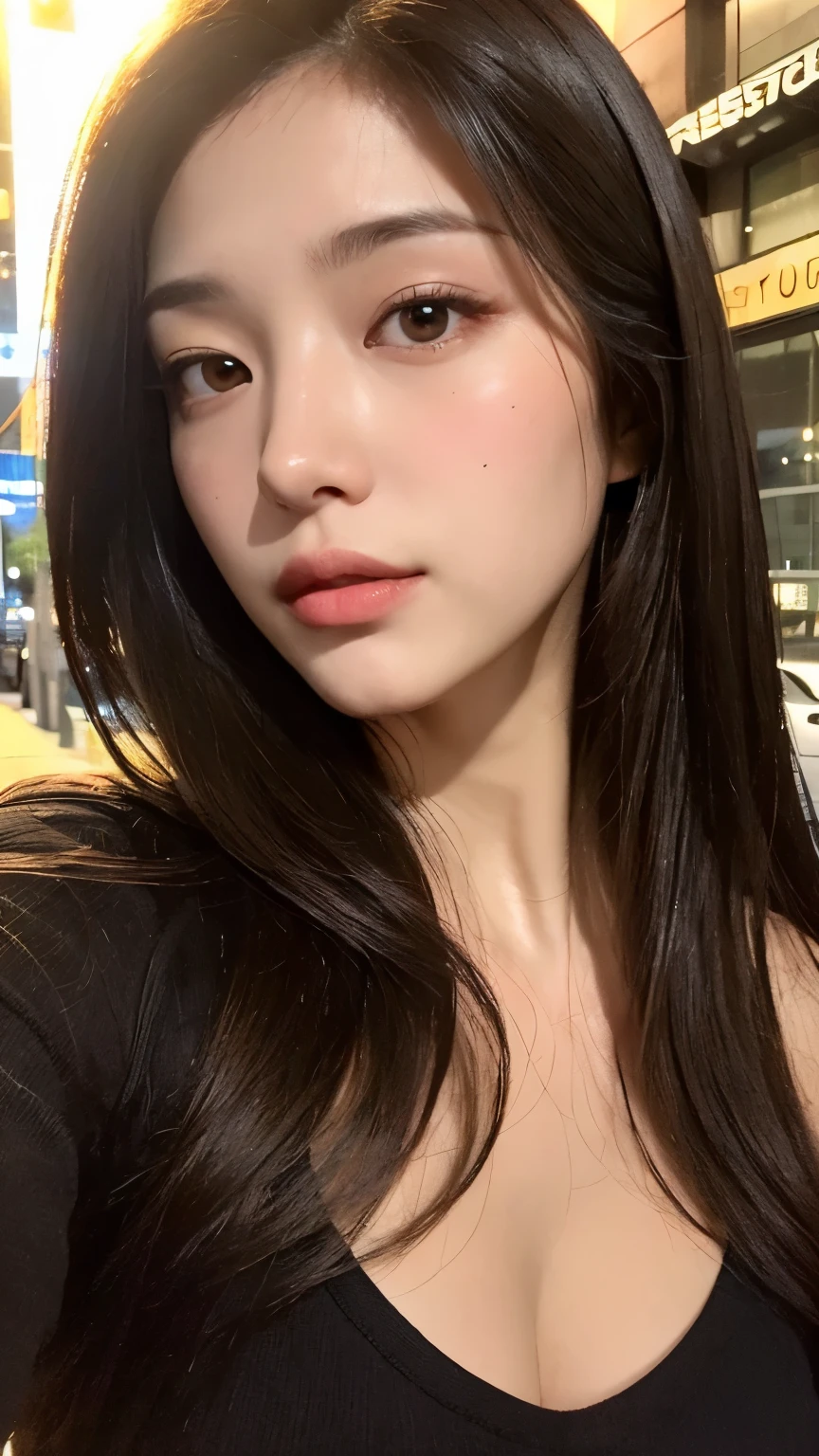 (Best quality, 4k, Masterpiece :1.3), pretty woman, 1girl, (breasts, attractive body :1.2), abs :1.1, dark brown hair: 1.1, (rainy wet, wet from rain, wet body :1.2), ultra-detailed face, detailed lips, detailed eyes, double eyelid