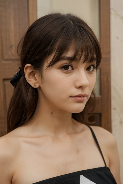 ((highest quality、8k、masterpiece: 1.3))、Full body photo、Audition Style、Rookie Idol、Rookie Idol、Pure Idol、Japanese、sharp: 1.2、Perfect body beauty: 1.4、Abdominal muscles: 1.2、((Layered Hairstyles、Huge boobs: 1.2))、street: 1.2、Highly detailed face and skin texture、Very large breasts、Poses that accentuate the chest、Sexy Big 、Exposed cleavage、Highly detailed face and skin texture、Detailed eyes、double eyelid、Embarrassed look、Blushing、Red nose、Long brown hair、very thin dress、voluminous bust size、Very big