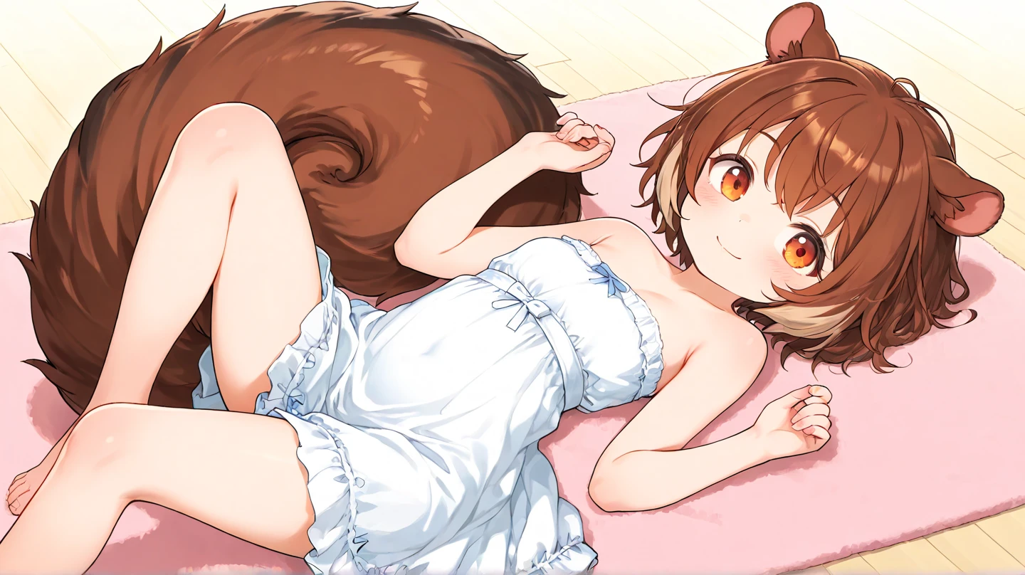 (Highly detailed CG Unity 8k wallpaper), (Best Quality), (Super Detail), (Best Illustration), (Best Shadow), POV, Realistic lighting and shading, Natural light, Lens flare effect, BREAK, 1 beautiful girl, Solo,(Cute:1.5),(Chibi:0.8), (kawaii:1.5),(Lori:0.5), BREAK, ( (17 years old girl), Very detailed, colourfull, highest details, BREAK, (Huge breasts: 1. 2,), Clear skin, Beautiful skin, Shy skin, 1 beautiful girl, Brown hair, (Cat ears, Ponytail, medium-Long hair: 1. 2), (Light blue eyes, long eyelashes, Double eyelids: 1. 2), Solo, gleaming skin, BREAK, (Turning red:1.2), (She has her hair tied in a bun.:1.0), (Barefoot with colorful nails:1.0), (fullnude:1.8), (pink scrunchie:1.0), (star-shaped earring:1.1), (Lace headband:1.0), (Cute Accessories:1.3), (Fullback View Angle,Towel on the buttocks,a bed,Lie face down on the bed with arms and legs stretched out:1.8),(Massage room background), (Angle at which the entire back can be seen:1.8),