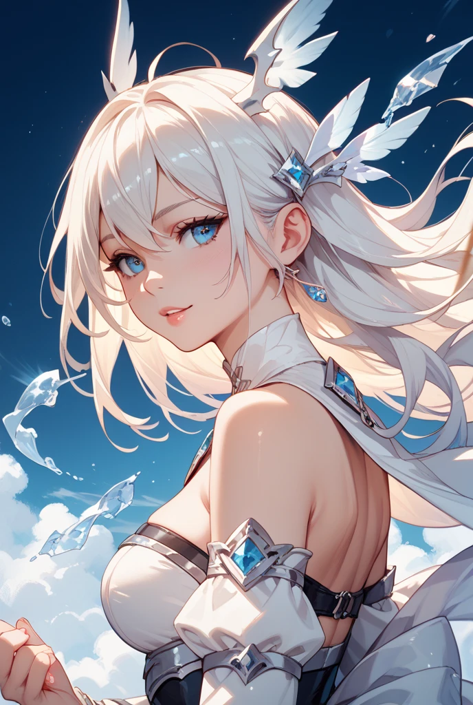 young girl　silver hair　short hair　red eyes　irreverent face　look down　thin body　thin thighs　small breasts　small ass　toned body　blue sky　cloud　hair blowing in the wind　high quality　High resolution　8K　vampire　watercolor　natural feel　bridge of the nose　((最high quality)), ((masterpiece)), (get used to it), dignified face　grassland　close up of face　Beautiful as a goddess　whole face　lipstick　eye shadow　naked 　ID photo style　long eyelashes　Accurate　No decoration　Bare skin　　No accessories　全naked　8 life size　can&#39;I can&#39;I can&#39;t see the nipples　landscape　swimsuit