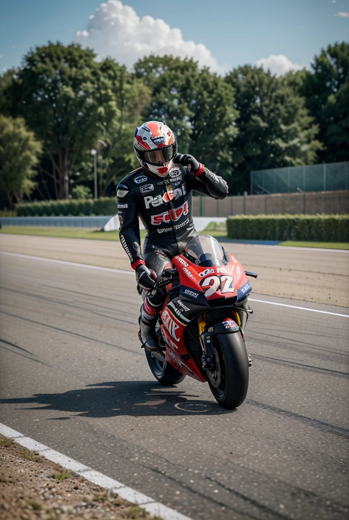 Sweating Wolf is wearing a motogp racing suit, sharpening 4k motogp outfit, standing, show big dick erect, upward dick, 4k dick, 4K cumshot, moaning face, 4k image, uhd details, stands at campfire, good view, understanding image objects details