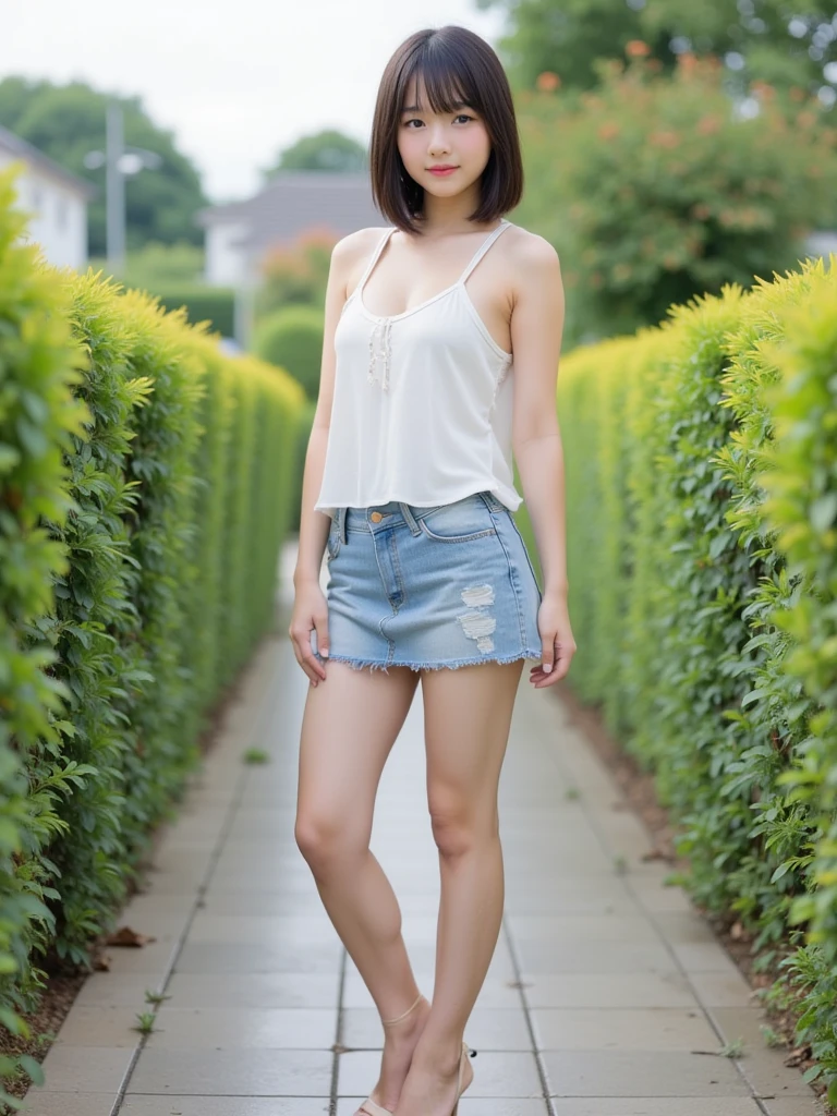 masterpiece, best quality, Surreal, Ultra Detailed, 8k resolution, RAW photos, Clear focus, (A girl in the forest),Asian woman in a blue top and white shorts posing for a photo,Breast augmentation， Full body posture, Solitary, Perfect body, Become a, 32 inches in the chest,(a charming smile:1), (sexy pose)，26 years old, light,White shoes，Nozomi Takemura, Oka Yasumoto, Chiho, Ogata Aoi, Motto Cave, Yoshitomo Nara, Kakinuchi Megumi, Harumi, Kojima De Ami, Beichuan Marin