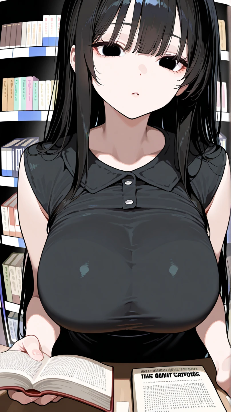 Black hair glasses、tits、Nipples