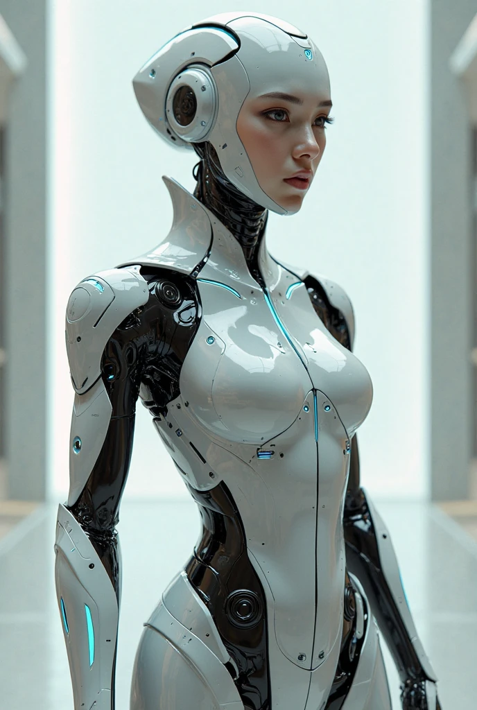 Dark-grey skinned WOMAN humanoid Alien