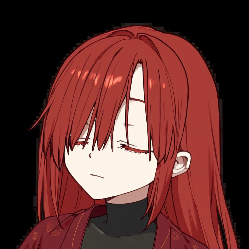 best quality, masterpiece, highres, solo, {nakano_itsuki_gotoubunnohanayome:1.15}, long_hair, red_hair, hair_ornament, star_\(symbol\), star_hair_ornament, bangs, blue_eyes, ahoge, blush, hair_between_eyes, closed_mouth, shiny_hair, 1girl, black_sweater, from_side, profile, shiny, sweater, turtleneck, upper_body, turtleneck_sweater, black_background, blurry, blurry_background, simple_background