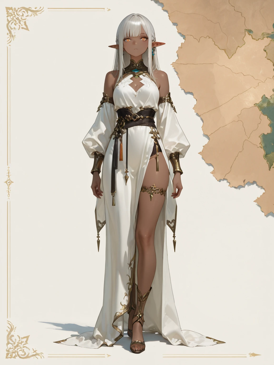 Concept character reference sheet of a female sorceress,
Fantasy concept [ character | costume | fashion ] design ( in CCDHT artstyle ( by Alphonse Mucha ) ) and by [ Anne Bachelier | Anders Zorn ],

( [ clear and readable | perfect | dynamic ] posing ) with [ clear and readable | perfect | dynamic | smart ] [ cropping | framing | compositing | focus ]
preserving ( [ clear and readable | neat  and clean ] tangents with loose negative space )