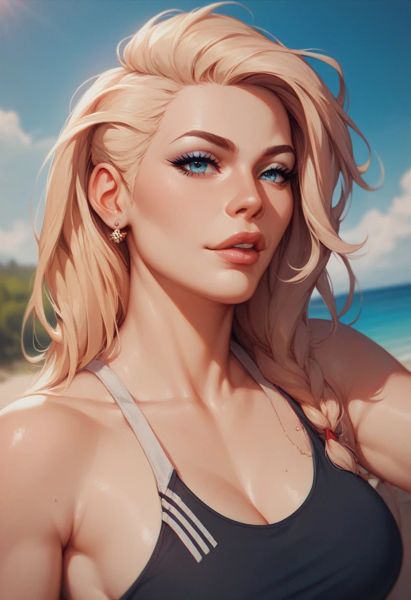 Realistic face margot Robbie