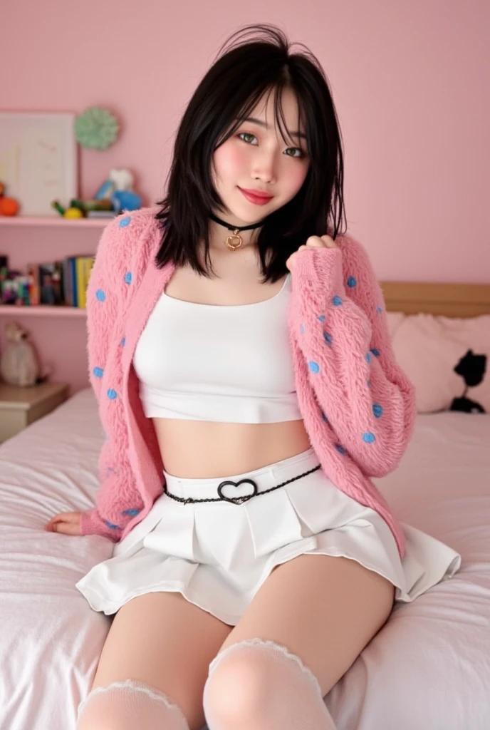 Naked and only the skirt is fully worn、Wear only a white short pleated skirt、Take off your panties 、Take off your panties 、No Underwear、No panties、No panties、No panties、No shorts、Take off your panties 、bottom less、No Underwear、Show the pubic area、White short pleated skirt、White pleated skirt、Stand kneeling、Pubic area visible、Local Visibility、Show inside the skirt、Detailed pubic area、8K、top-quality, 超A high resolution, The whole body is very beautiful 、Naked、beautiful and delicate face, Big beautiful eyes、Raise the corners of your mouth、A smile、No Underwear, highly detailed back ground, Very realistic skin,、Oriental features、(No bra)、((witheout panties))、(Seductive open legs pose)、Beautiful pubic area、Slippery pubic area、Aura with a sense of transparency、Perfect Style、((Hair with colored mesh:1.2))、(Colorful colored hair:1.3)、cute little、pubic detail、pubic detail