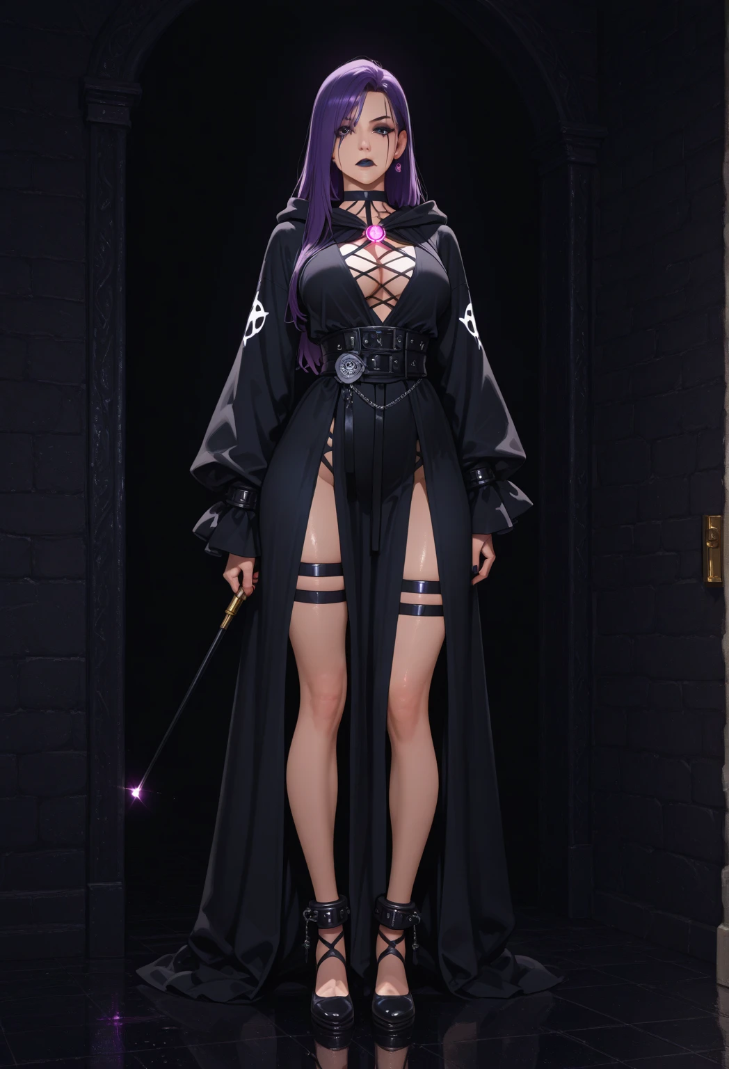Alafi posing for photos in black dress and veil, anime girl in black dress and bikini, anime character art 8 K, dark dress, full body fairy, goddess, standing elegant pose, full body portrait, charming anime characters, smooth anime CG art, 8K high quality detail art