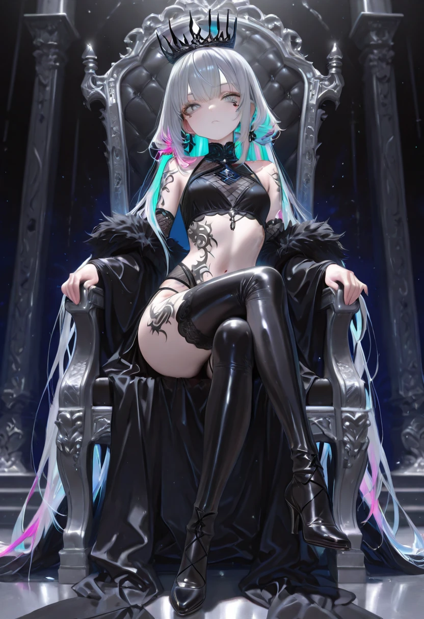 ((Toma de partes intimas)), 8 year old gothic girl, completamente desnuda, alone girl with diamond jewelry in the forest, Highly Detailed Face and Skin Texture, ((piel blanca)) Grandes ojos morados, cara delgada, labios jugosos, Labios Bimbo, ((cabello blanco con morado esponjado)), Pale skin, figura delgada, piernas largas, pies perfectos, Pies griegos, little feet, dedos perfectos, ojos detallados, 双眼皮, cyberpunk platinum BDSM metal jewelry, Cintas cyberpunk de metal platinado en Body, collar de metal, Platinum Metal Futuristic Small Jewelry T Strings, (sin bragas), Stickini de platino, sin Ropa , silver body jewelry, damp skin. . piel blanca, she is in the dark wild forest with big trees, ((cabello blanco con morado esponjado)). obra maestra, ella separa su vagina con sus dedos, vagina hermosa detallada, cuerpo cubierto de tatuajes goticos