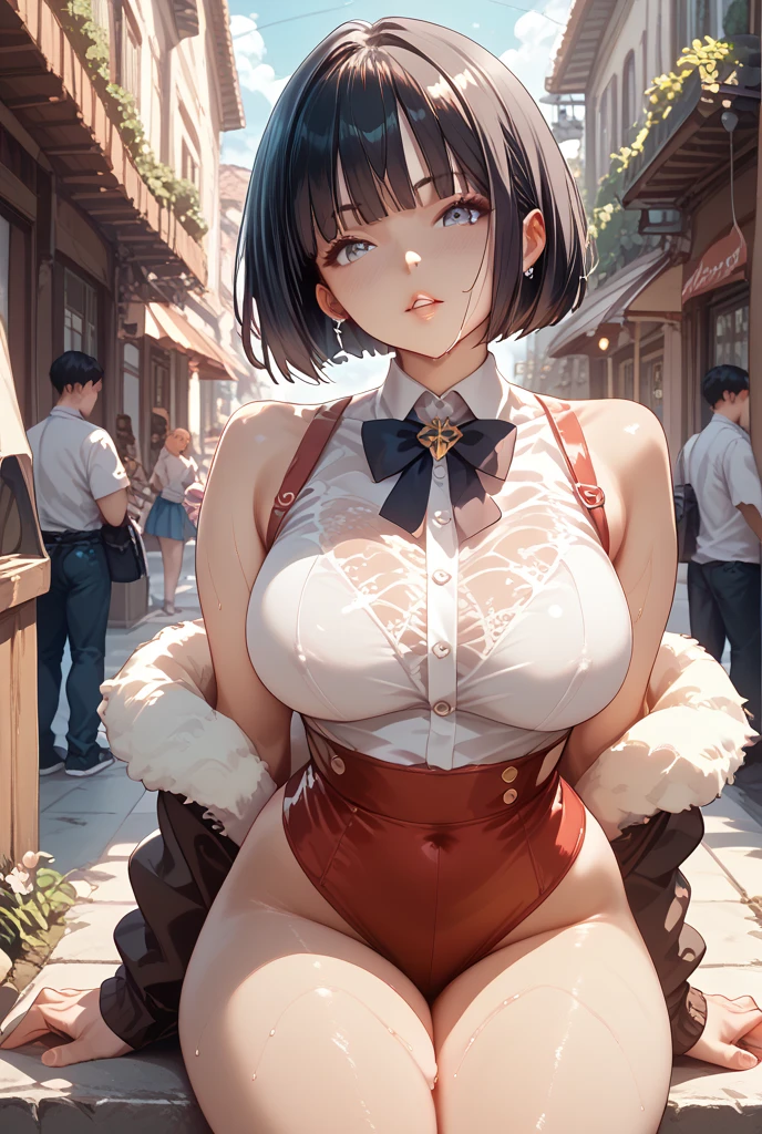 (masterpiece), best quality, highly detailed, depth of field, high saturation, high contrast, focused, 8k UHD, ultra-high resolution, ultra-high definition, extremely detailed CG unity 8k wallpaper, HDR, DLSR, RTX, Ray tracing, best shader, best shadows, best texture quality, detailed textures, absurdres, intricate, detailed scenery, life-like scenery, cowboy shot,
BREAK,
expressive eyes, perfect face, distinct facial features, proportional body, 1girl, hourglass body, curvy body, fit body, toned body, (abs:0.7), navel, midriff, massive breasts, round breasts, narrow hips, low hips, pale skin, pink lips
BREAK,
((standing on balcony at night)), ((contrapposto)), outdoors, midday sky, dim lighting, city scenery, starry sky, serious grin, happy,
BREAK,
((lace)),black crop top, long sleeve, skirt, belt, tighhighs, stockings, zettai ryouiki, garter straps,
BREAK,