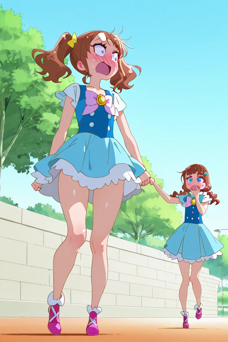 Pokémon Gloria, Pokémon Gloria, (brown eyes:1.5), brown hair, medium hair, (small breasts:1.2),
break cardigan, dress, Green hat, Gray cardigan, hood, hood down, hooded cardigan, long sleeve, pink dress, short dress,
break looking at viewer, (Upper body:1.2),
break outdoors, city, null,
break (masterpiece:1.2), highest quality, High resolution, unity 8k wallpaper, (shape:0.8), (beautiful and detailed eyes:1.6), highly detailed face, perfect lighting, Very detailed CG, (perfect hands, perfect anatomy),