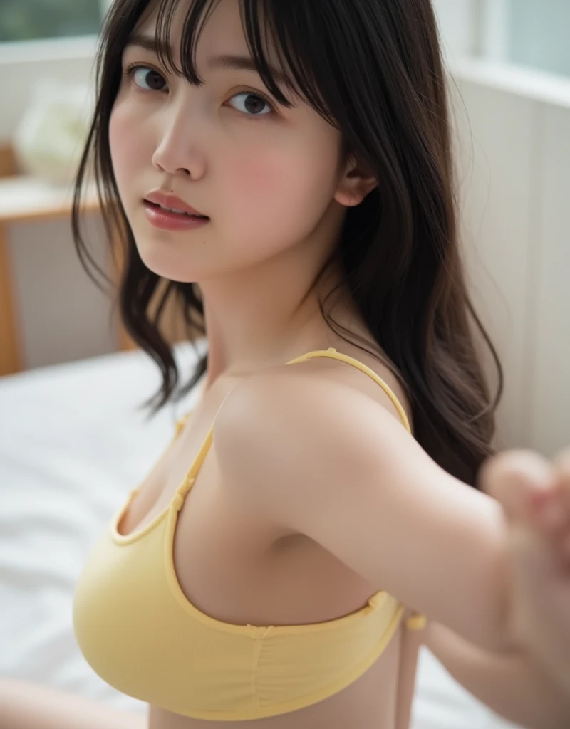 Arafe asian woman in white bra top holding apple, Young Sensual Gravure Idol, Young Pretty Gravure Idol, Realistic Young Gravure Idol, 奈良美智, Young Gravure Idol, Japanese Models, Kimi Takemura, shikamimi, oppai, sophisticated gravure idol, Realistic sensual gravure idol