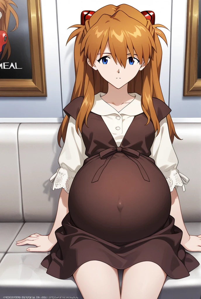 raphtalia, long hair, bangs, fat, raccoon ears, fat, chubby, fat, pregnant, big belly, overweight, Riza Hawkeye, hair in bun, fat, big belly, clothed, sitting down, table full of food, cookies, eating cookies, very fat, Christmas season, Christmas time, Christmas season, holidays, Christmas sweater,