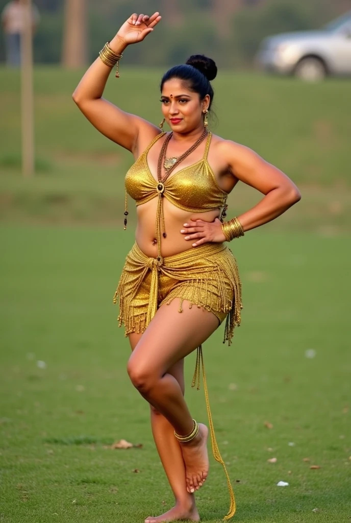 Tamil girl strapless bikini long thick braid hair to the leg only staples bikini