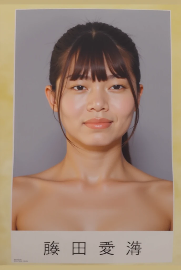japanese woman wearing a bikini. She is not naked. She is in Paris. She is inside the Louvre Musuem she is standing in front of La Monalisa. We can see Leonardo Da Vinci's Monalisa in the background. The bikini is dark pink. She has long hair very soft and straight. Full body shot.
