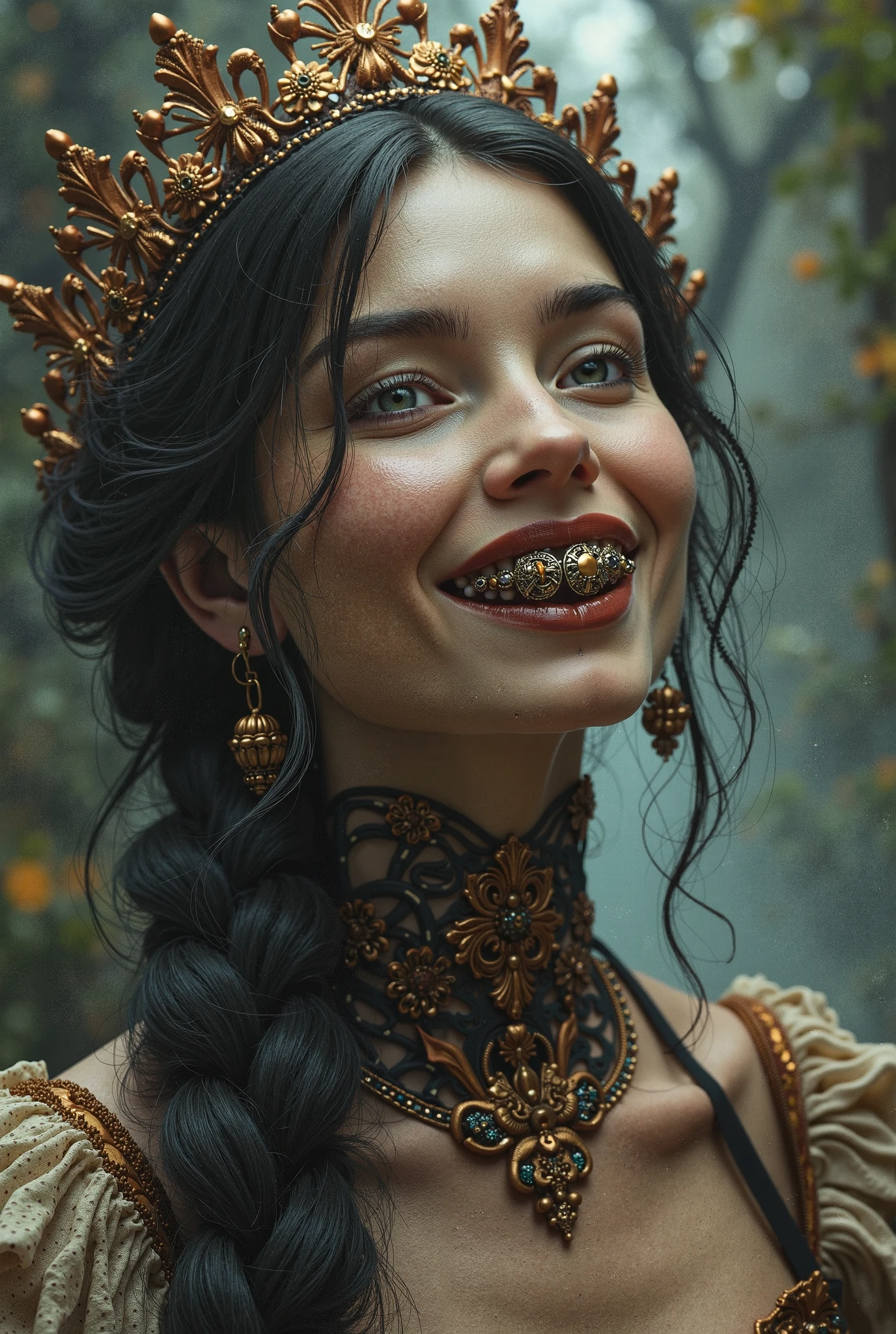 (Extremely detailed 8k wallpaper), a mid shot photo of a terrifying female vampire fear elder, complex, highly detailed, and dramatic, 25 years old girl, fit girl, smiling:1.2, vicious smile:1.2, vicious:1.2,vamipre teeth, large breast