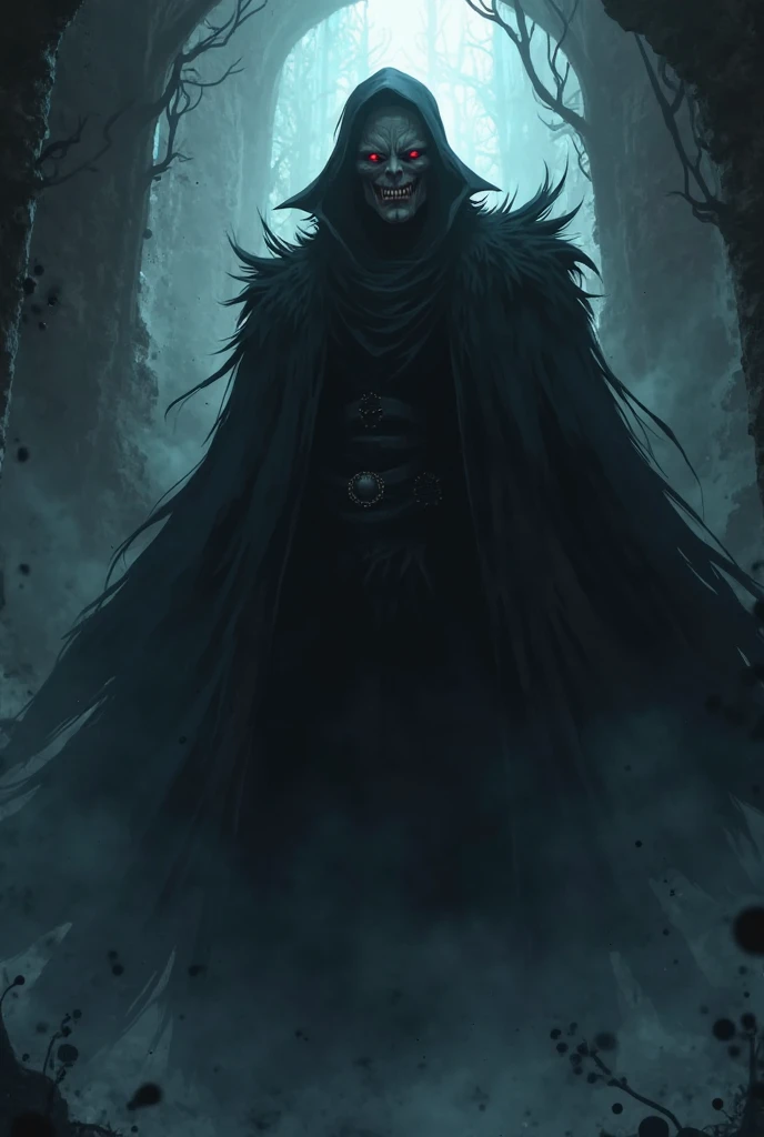 God of the undrworld hades facing the camera looking more demonic