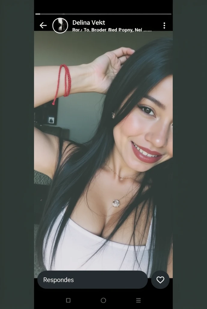 mulher araffe com uma blusa vermelha tirando uma selfie, Violeta Myers, sorrindo sedutoramente, looks like fabiula nascimento, thick red lips, malika favre, lorena avarez, cheeky smile with red lips, decote, red bra, sorriso louco e sedutor, Julia Fontes, fernanda suarez, angelawhite, lindo sorriso sedutor